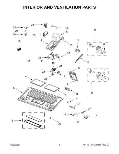 INTERIOR AND VENTILATION PARTS
