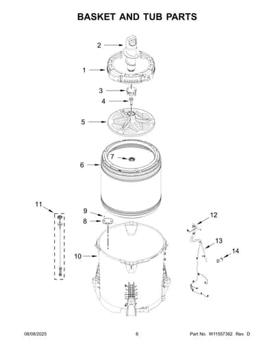 BASKET AND TUB PARTS