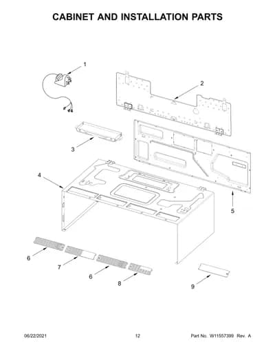 CABINET AND INSTALLATION PARTS