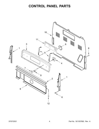 CONTROL PANEL PARTS