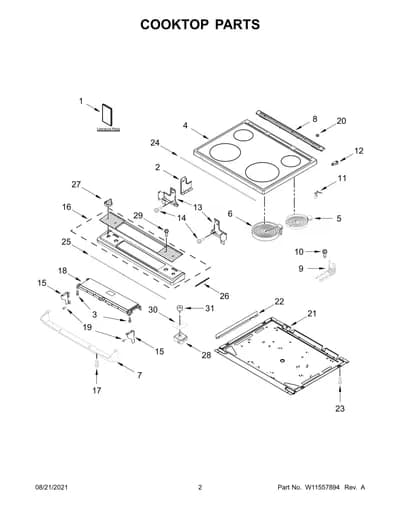COOKTOP PARTS