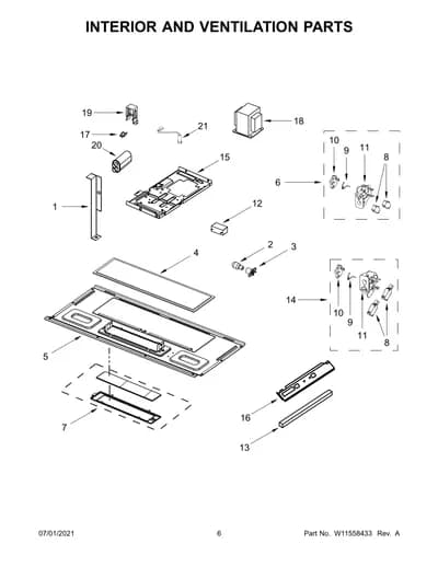 INTERIOR AND VENTILATION PARTS