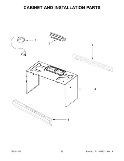 CABINET AND INSTALLATION PARTS