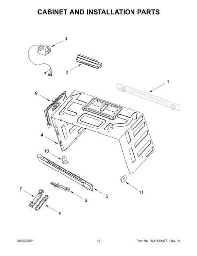 CABINET AND INSTALLATION PARTS