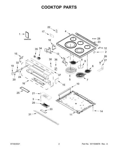 COOKTOP PARTS