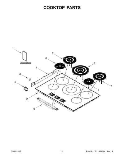 COOKTOP PARTS