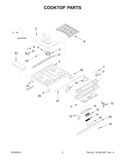 COOKTOP PARTS