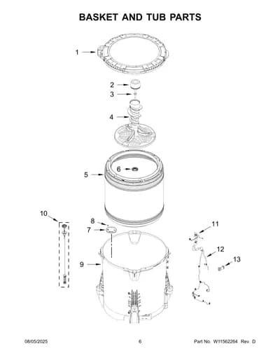 BASKET AND TUB PARTS