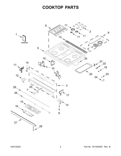 COOKTOP PARTS