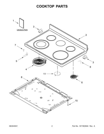 COOKTOP PARTS