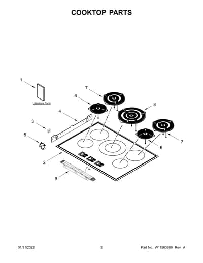 COOKTOP PARTS