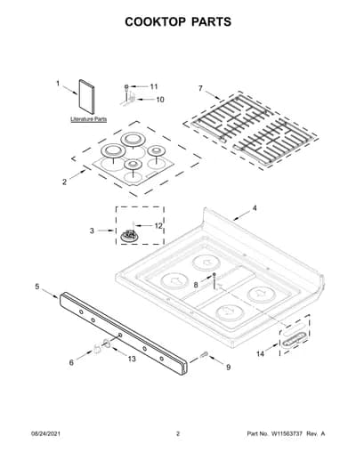 COOKTOP PARTS