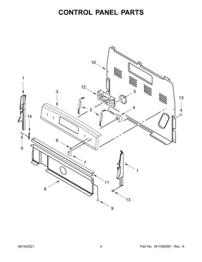 CONTROL PANEL PARTS