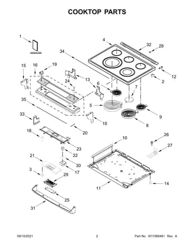 COOKTOP PARTS