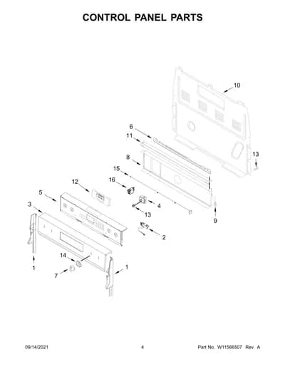 CONTROL PANEL PARTS