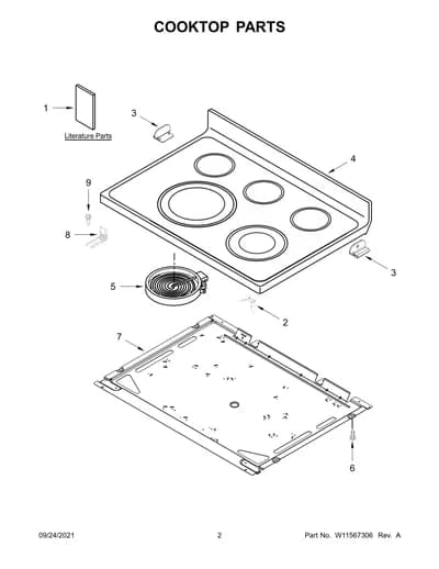 COOKTOP PARTS