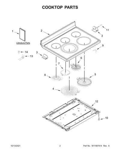 COOKTOP PARTS