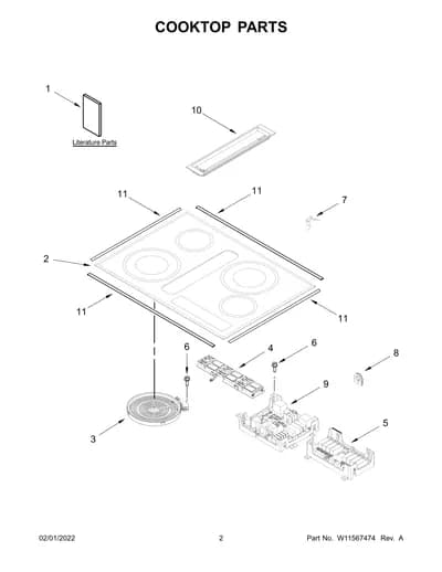COOKTOP PARTS