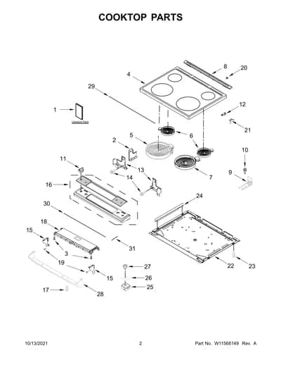 COOKTOP PARTS