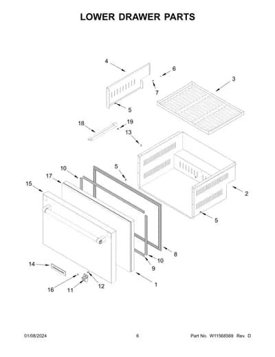 LOWER DRAWER PARTS