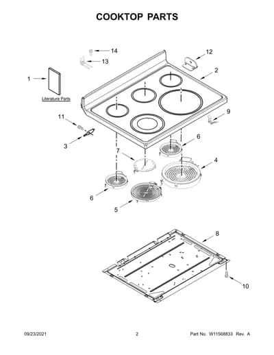 COOKTOP PARTS