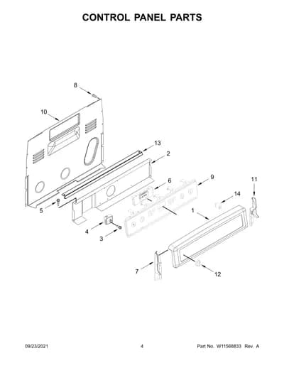 CONTROL PANEL PARTS