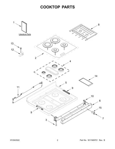 COOKTOP PARTS