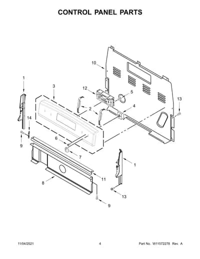 CONTROL PANEL PARTS