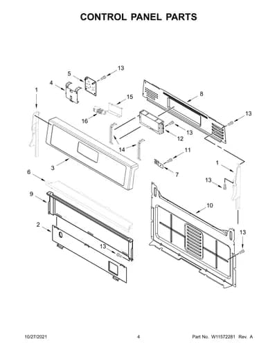 CONTROL PANEL PARTS
