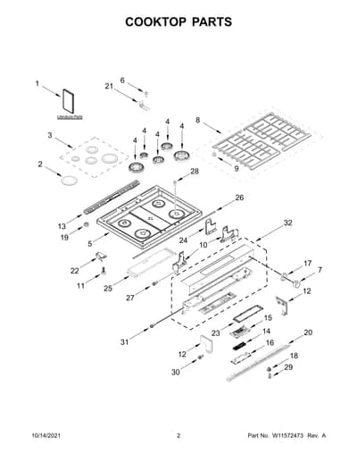 COOKTOP PARTS