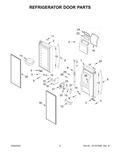 REFRIGERATOR DOOR PARTS