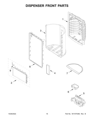 DISPENSER FRONT PARTS