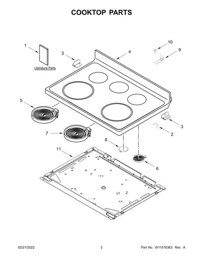 COOKTOP PARTS