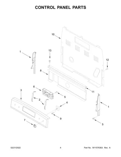 CONTROL PANEL PARTS
