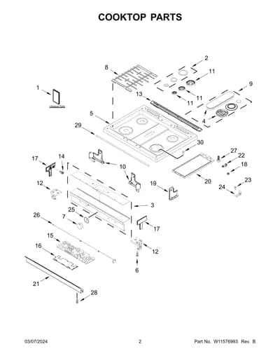 COOKTOP PARTS