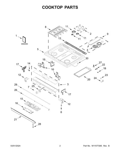 COOKTOP PARTS