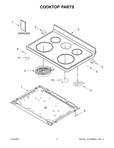COOKTOP PARTS