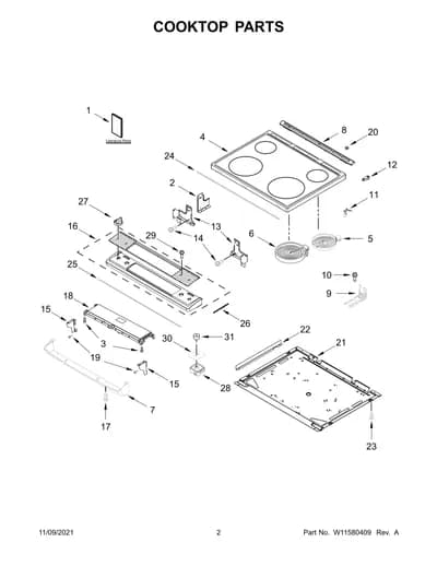 COOKTOP PARTS