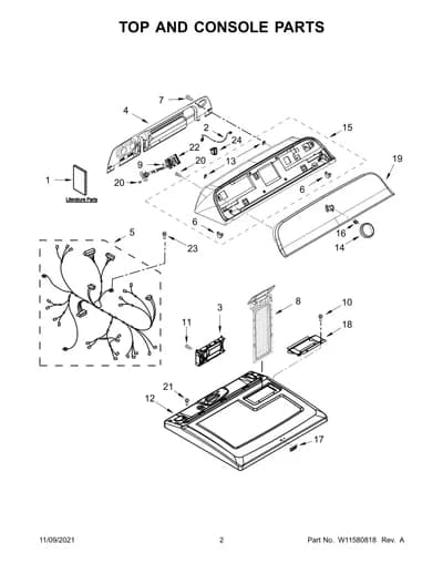TOP AND CONSOLE PARTS