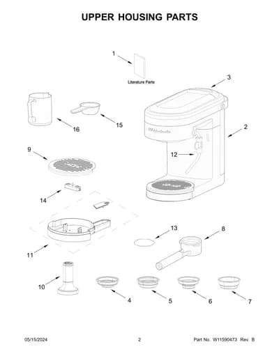 UPPER HOUSING PARTS