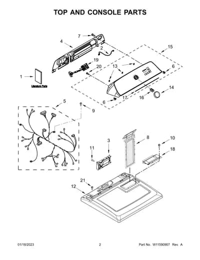 TOP AND CONSOLE PARTS