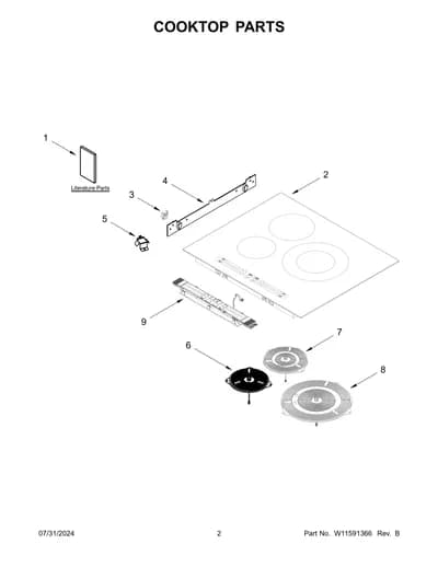 COOKTOP PARTS