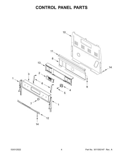 CONTROL PANEL PARTS