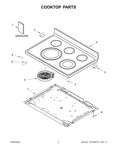 COOKTOP PARTS