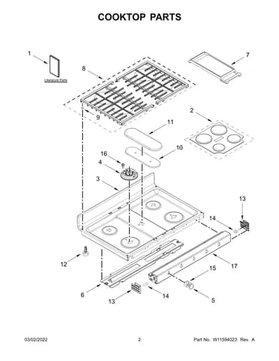 COOKTOP PARTS