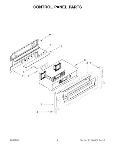 CONTROL PANEL PARTS