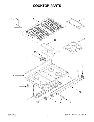 COOKTOP PARTS