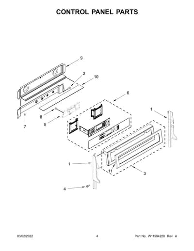 CONTROL PANEL PARTS