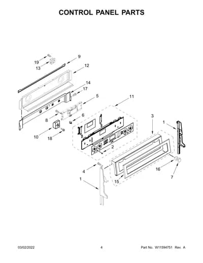 CONTROL PANEL PARTS