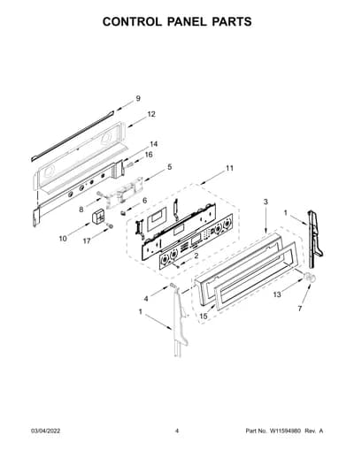 CONTROL PANEL PARTS